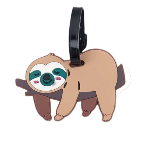Cartoon Sloth Luggage Tag - Picture 1 of 5